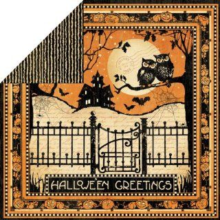 Graphic 45   Happy Haunting Collection   Halloween   12 x 12 Double Sided Paper   Friday Night: Toys & Games