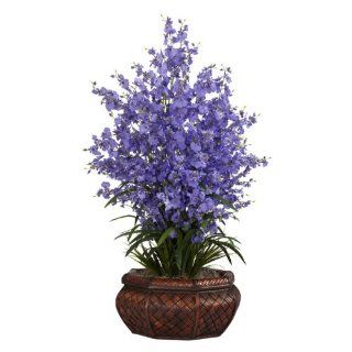 Nearly Natural 1244 PP Large Dancing Lady with Round Vase Silk Arrangement, Purple   Plants
