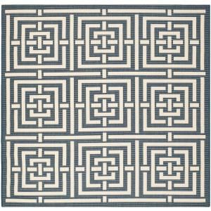 Safavieh Courtyard Navy/Beige 6.6 ft. x 6.6 ft. Square Area Rug CY6937 268 7SQ