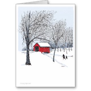 Covered Bridge Greeting Card