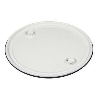 New Pig DRM539 16 Gauge Steel Unlined Replacement Drum Lid with Gasket and Bungs, White, For 55 Gallon New Open Head Steel Drums: Drum And Pail Lids: Industrial & Scientific