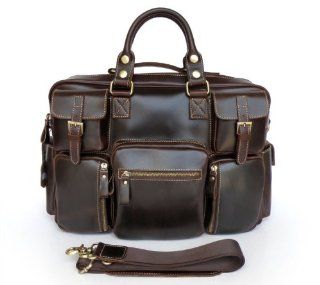 Tooto buy Rare Crazy Horse Leather Men's messenger Briefcase Laptop Shoulder Bag: Computers & Accessories