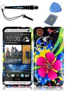IMAGITOUCH(TM) 4 Item Combo For HTC One M7(AT & T, T Mobile, Sprint) Snap On Hard Shell Case Cover Phone Protector Faceplate   Eternal Flower (Stylus Pen, ESD Shield Bag, Pry Tool, Phone Cover): Cell Phones & Accessories