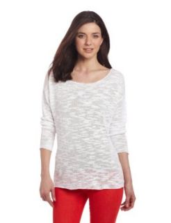 525 America Women's Slub Yarn Pullover Sweater, Bleach White, X Small at  Womens Clothing store: