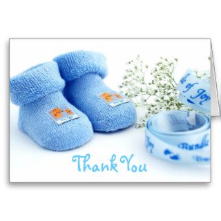 Blue Baby Thank you Card