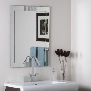 Decor Wonderland SSM526 Francisco   Large Frameless Wall Mirror, Etched Glass: Home Improvement