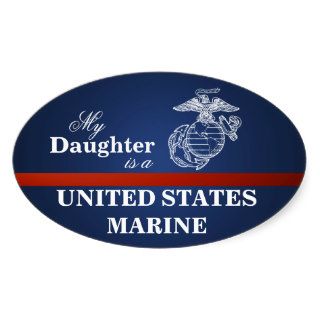 Daughter is a Marine Oval Sticker