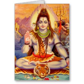 Lord Shiva Meditating Card
