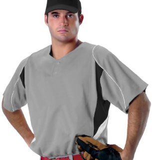 Alleson 529 2 Button Extreme Mesh Custom Baseball Jerseys GR/BK/WH   (GRAY/BLACK/WHITE) A3XL : Baseball And Softball Jerseys : Sports & Outdoors