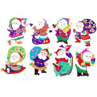 Santa Claus Character Christmas Decor Folk Art Chinese Papercut Toys & Games