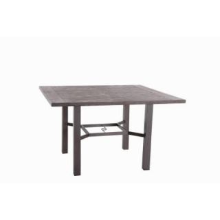 Hampton Bay Walnut Creek 60 in. Square Patio High Dining Table FTS70443H