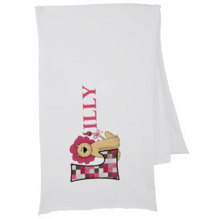 Pink Lion Monogrammed "L" Scarf