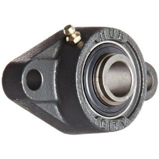 Hub City FB230DRWX3/4 Flange Block Mounted Bearing, 2 Bolt, Normal Duty, Relube, Eccentric Locking Collar, Wide Inner Race, Ductile Housing, 3/4" Bore, 1.797" Length Through Bore, 3.531" Mounting Hole Spacing: Industrial & Scientific