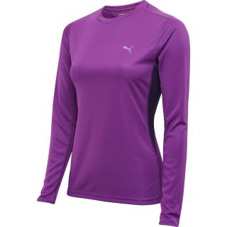 PUMA Womens PE Long Sleeve Running T Shirt   Size: Xl, Grape/blackberry