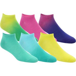 SOF SOLE Womens All Sport Lite No Show Socks   6 Pack   Size: Medium, Dip Dye