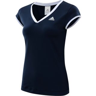 adidas Womens Galaxy Cap Sleeve Tennis Shirt   Size: Small, College Navy