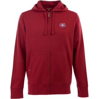 Antigua Mens Montreal Canadiens Fleece Full Zip Hooded Sweatshirt   Size:
