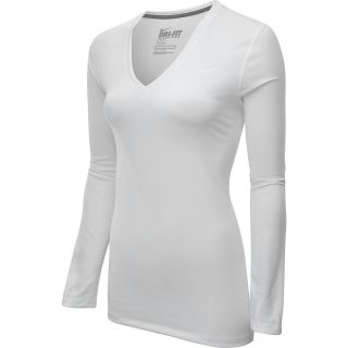 NIKE Womens Regular Legend V Neck Long Sleeve T Shirt   Size: Large,