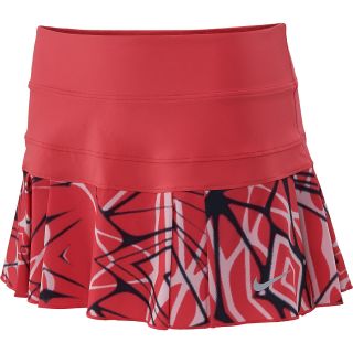 NIKE Womens Printed Pleated Woven Tennis Skirt   Size Medium, Geranium/silver