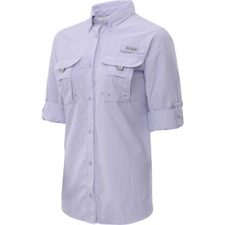 COLUMBIA Womens Bahama Long Sleeve Shirt   Size: Medium, Whitened Violet