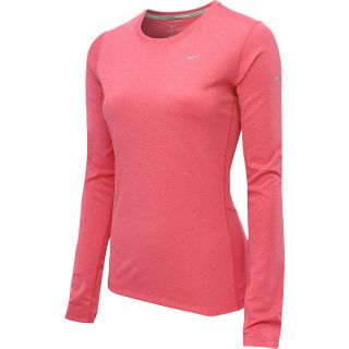 NIKE Womens Miler Long Sleeve Running Top   Size: Xl, Fusion Red/pure