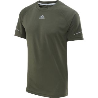 adidas Mens Sequencials Short Sleeve Running T Shirt   Size: 2xl, Earth/green