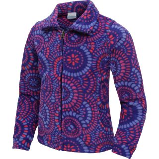 COLUMBIA Girls Explorers Delight Printed Fleece Jacket   Size: 2xs, Hyper