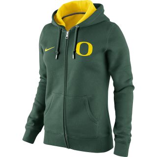 NIKE Womens Oregon Ducks Classic Fleece Full Zip Hoody   Size: Small, Green