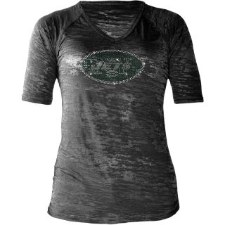 Touch By Alyssa Milano Womens New York Jets Rhinestone Logo T Shirt   Size Xl