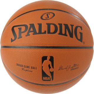 SPALDING 29.5 Replica NBA Game Ball Indoor Basketball   Size: 7, Tan