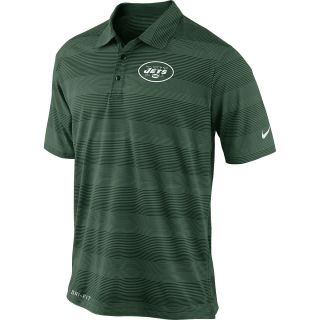 NIKE Mens New York Jets Dri Fit Pre Season Polo Shirt   Size Medium, Fir/white