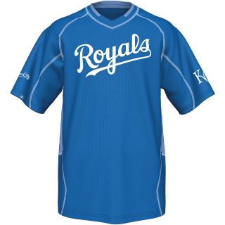 MAJESTIC ATHLETIC Mens Kansas City Royals Fast Action V Neck T Shirt   Size: