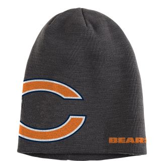 NFL Team Apparel Youth Chicago Bears Long Extended Knit Charcoal Hat   Size: