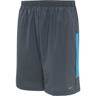 NIKE Mens 9 Woven Warm Up Running Shorts   Size: Medium, Dk.grey/blue
