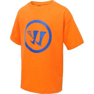 WARRIOR Boys Crease Lacrosse Short Sleeve T Shirt   Size Xl, Team Orange