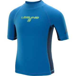 LAGUNA Boys Dazed Short Sleeve Rashguard   Size: 5, Turquoise