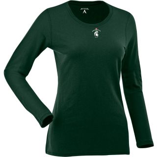 Antigua Womens Relax Long Sleeve Tee w/ Rose Bowl Michigan State Spartans Logo