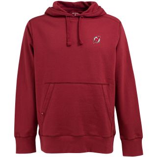 Antigua Mens New Jersey Devils Signature Hooded Pullover Sweatshirt   Size: