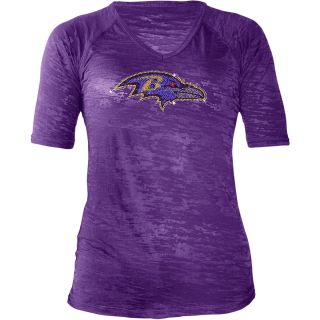 Touch By Alyssa Milano Womens Baltimore Ravens Rhinestone Logo T Shirt   Size: