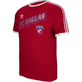 adidas Mens FC Dallas On The Upswing 3 Stripe Short Sleeve T Shirt   Size: