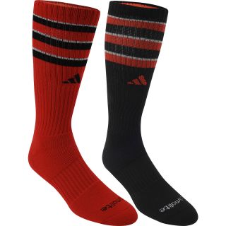 adidas Mens Team Crew Socks   2 Pack   Size: Large, Red/black