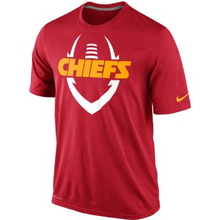 NIKE Mens Kansas City Chiefs Dri FIT Legend Icon Short Sleeve T Shirt   Size: