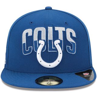 NEW ERA Mens Indianapolis Colts Draft 59FIFTY Fitted Cap   Size: 7.375, Blue
