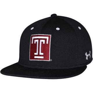 UNDER ARMOUR Mens Temple Owls Red and Black Stretch Fit Flat Brim Cap   Size: