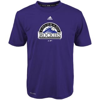 adidas Youth Colorado Rockies ClimaLite Team Logo Short Sleeve T Shirt   Size: