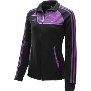 adidas Womens SpeedTrick Full Zip Soccer Jacket   Size: Medium, Black/purple