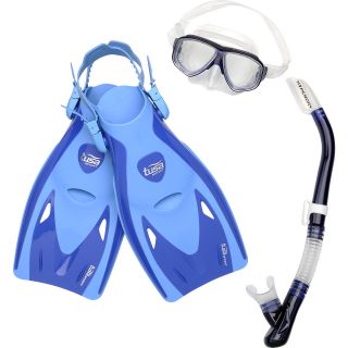TUSA SPORT Adult Series Molokini Travel Snorkel Set   Size: Medium, Blue