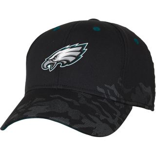 NFL Team Apparel Youth Philadelphia Eagles Shield Back Black Cap   Size Youth,