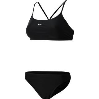 NIKE Womens Core Solid Sport Top 2 Piece Swimsuit   Size: 6, Black