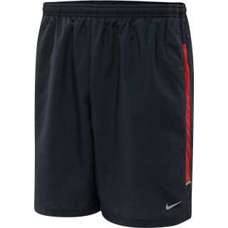 NIKE Mens 7 Woven Running Shorts   Size: Large, Black/red